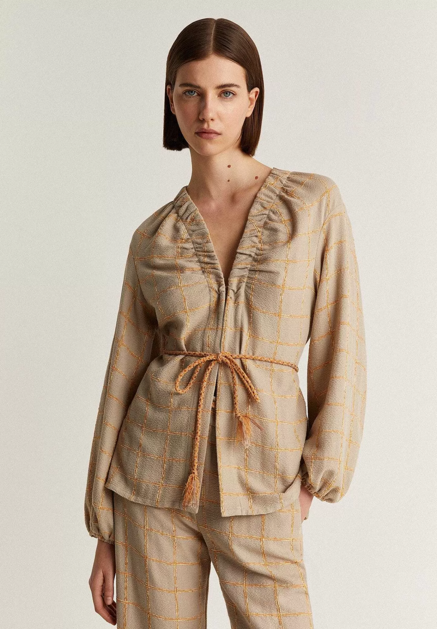 Discount Scalpers Blazer Cuadros Detalle Cordon