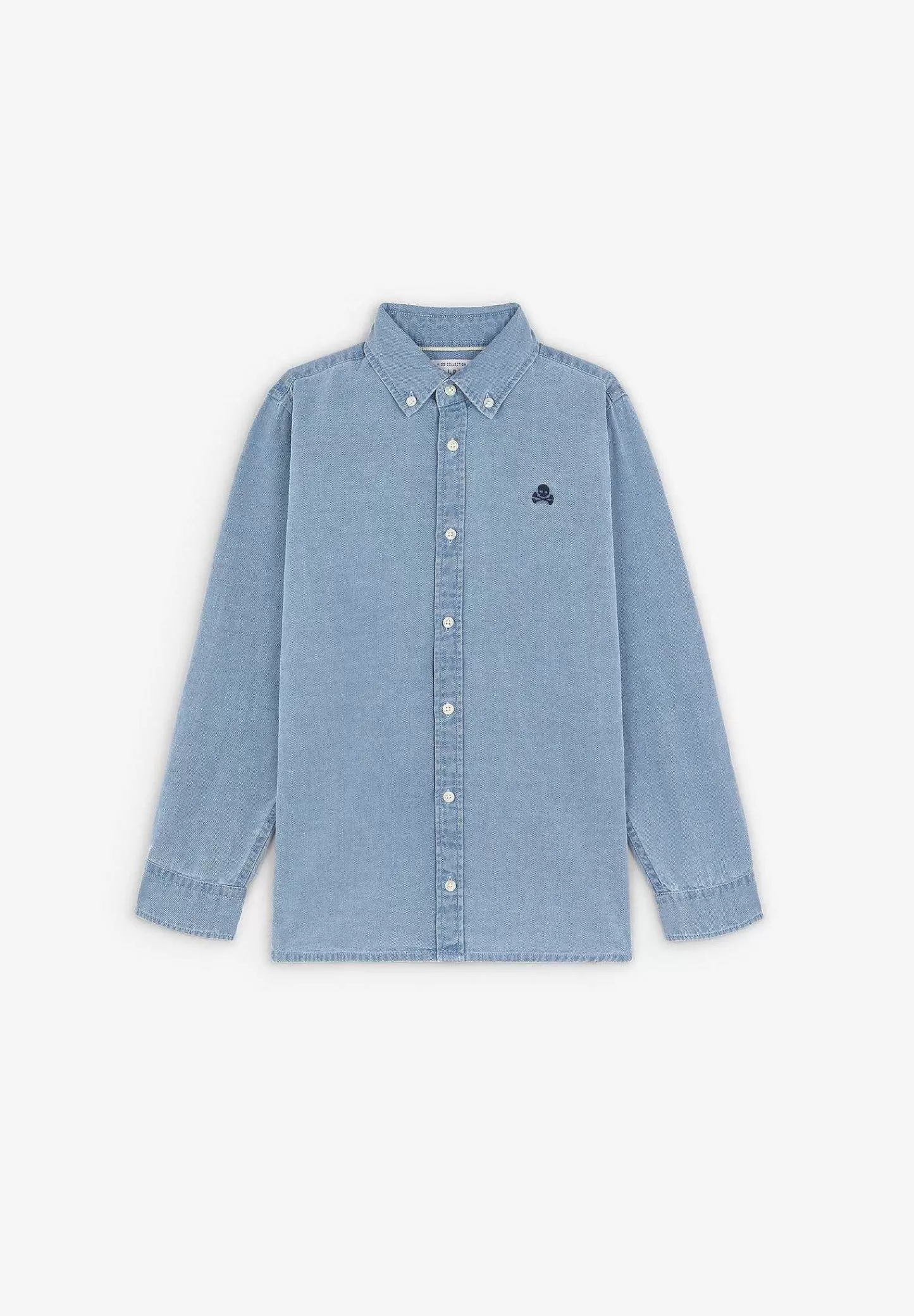 Clearance Scalpers Camisa Denim Cuello Botones