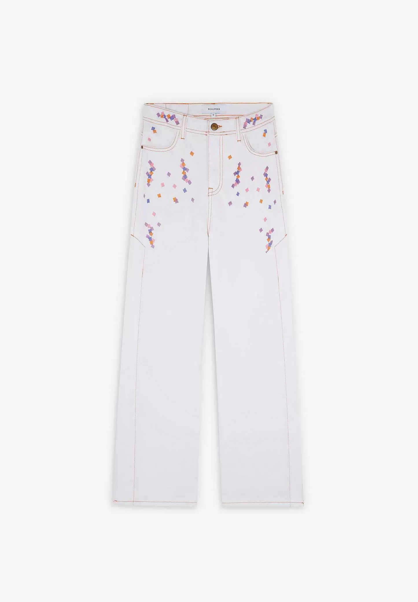 Cheap Scalpers Jeans Culotte Detalles Bordados