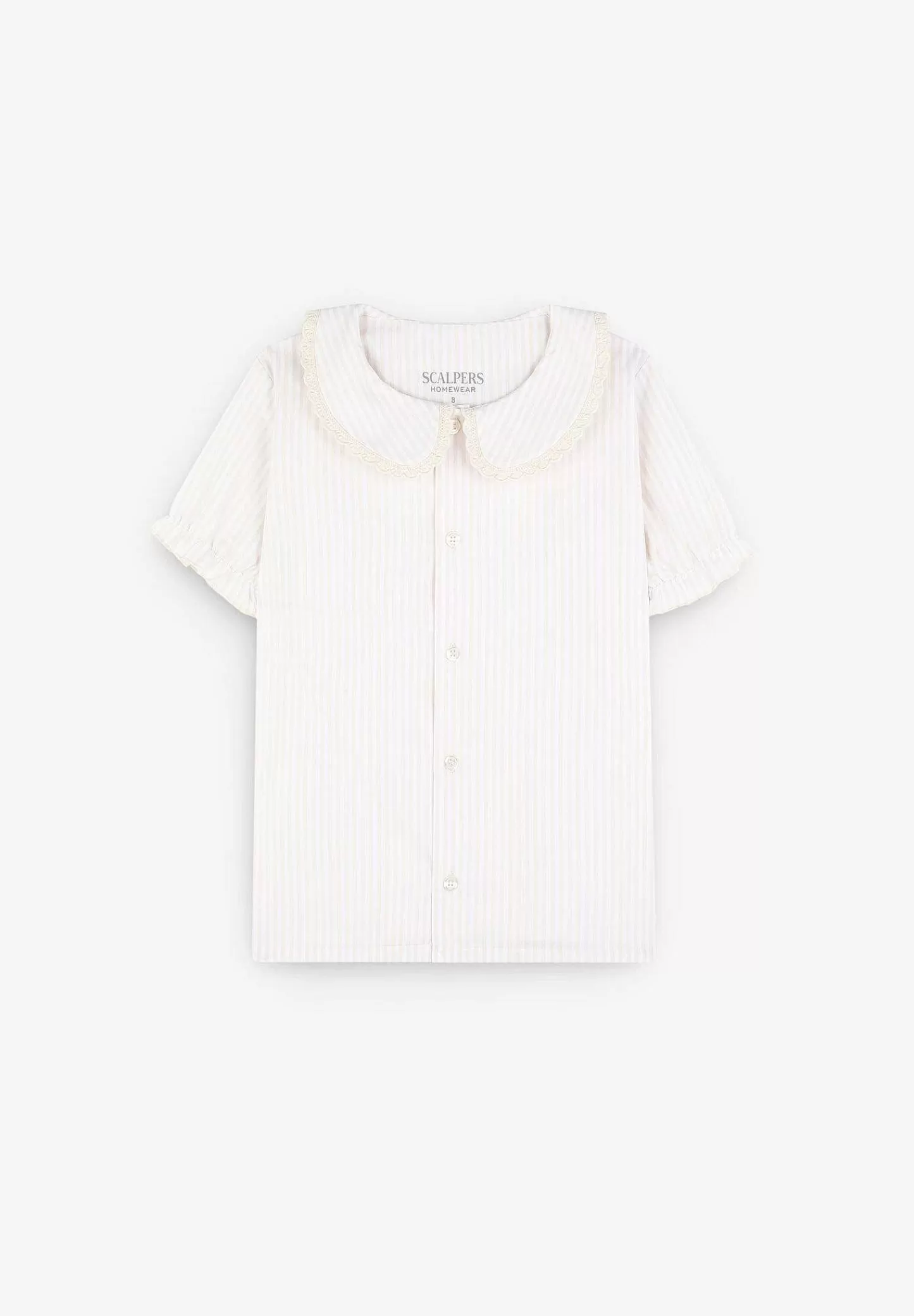 Flash Sale Scalpers Pijama Rayas Cuello Tira Bordada