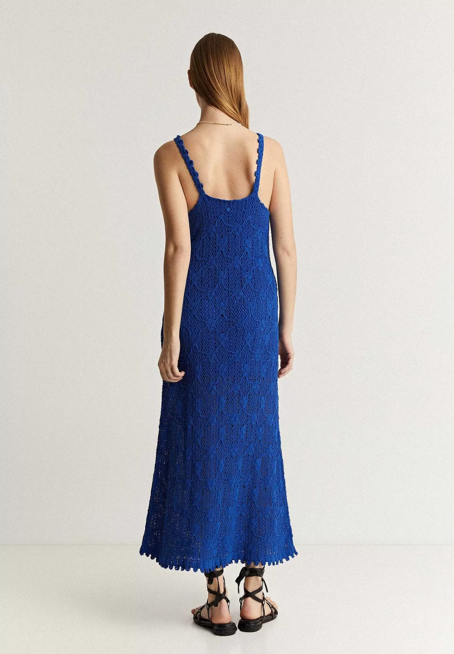 Best Scalpers Vestido Midi Crochet Tirantes