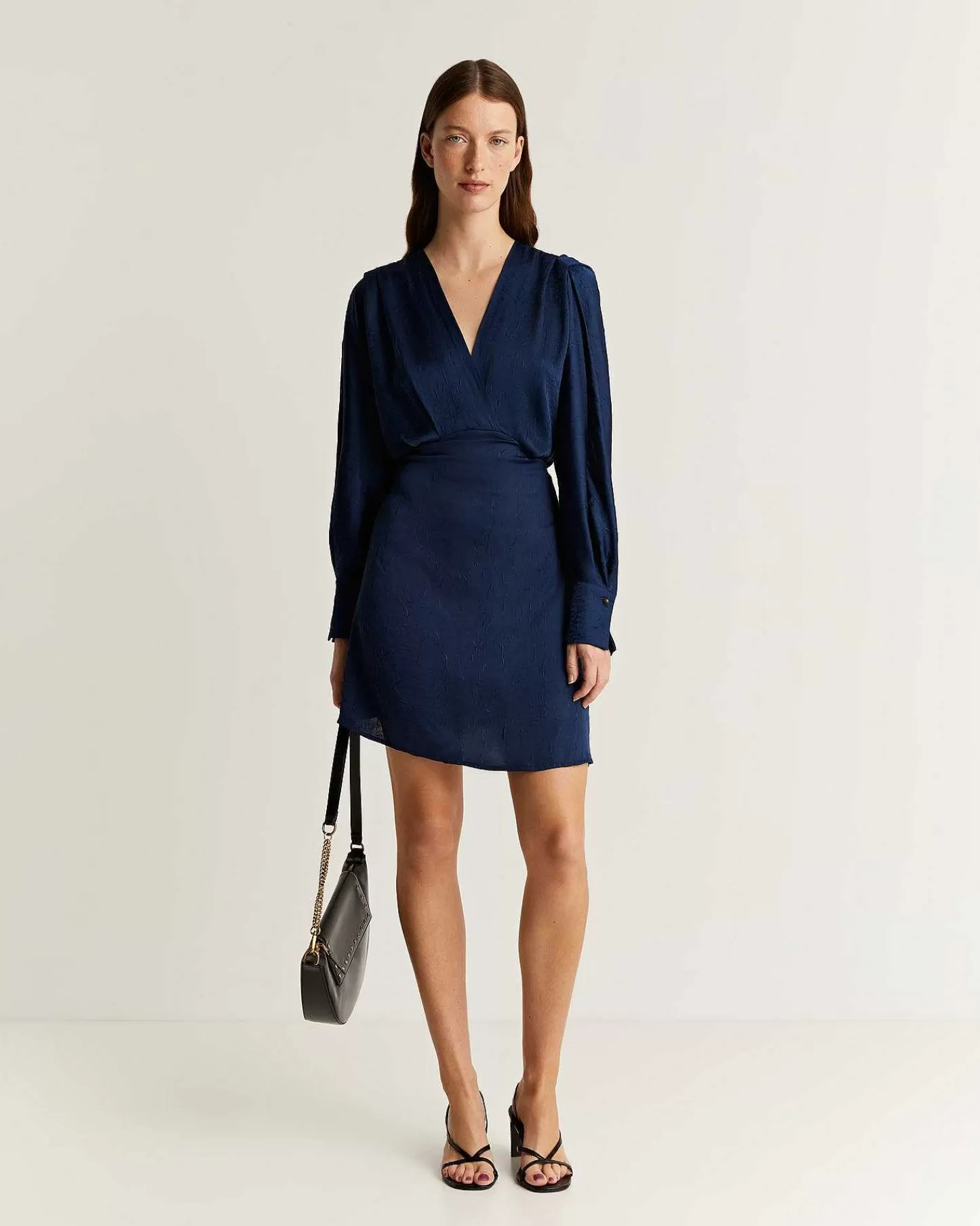 Best Sale Scalpers Vestido Mini Satinado Arrugado
